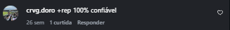 Feedback do cliente crvg.doro: rep 100% confiável